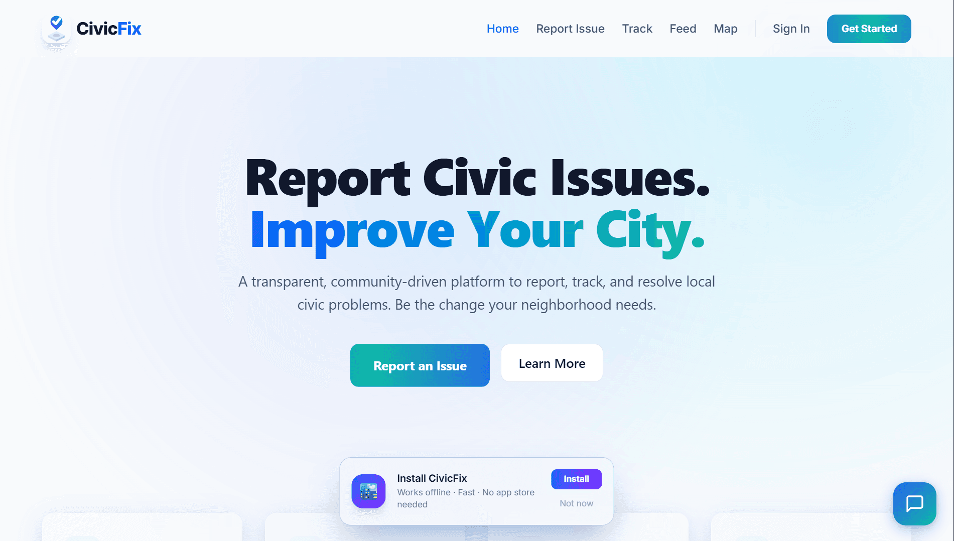 CivicFix — a project by Aavishkar Chaudhari